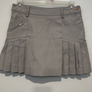 Louis Castel Women's Stylish Gray Mini Skirt Y2K